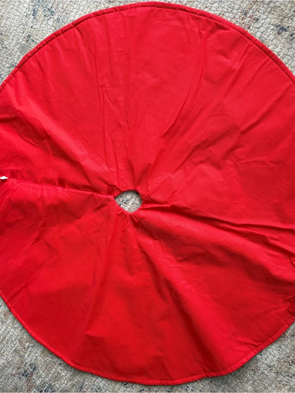 Dan Dee Rudolph Red Tree Skirt - Festive Red Holiday Tree Skirt 46”